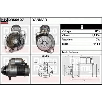 Zdjęcie Rozrusznik DELCO REMY DRS0697