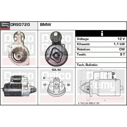 Foto Starter DELCO REMY DRS0720