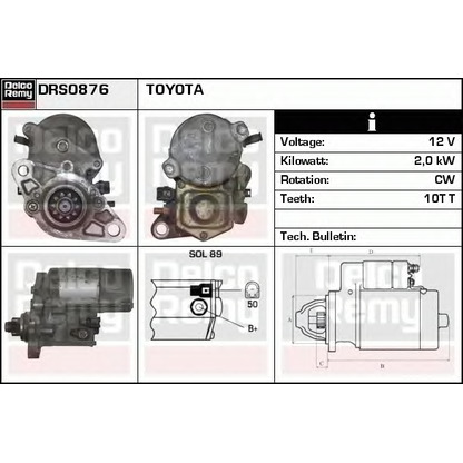 Foto Starter DELCO REMY DRS0876