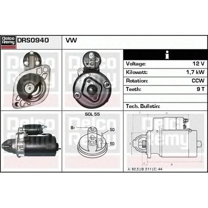 Foto Starter DELCO REMY DRS0940