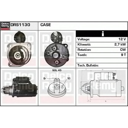 Foto Starter DELCO REMY DRS1130