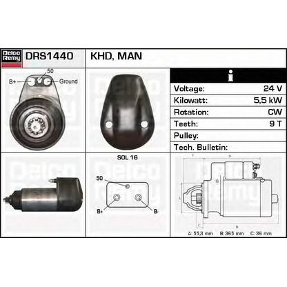 Foto Motorino d'avviamento DELCO REMY DRS1440