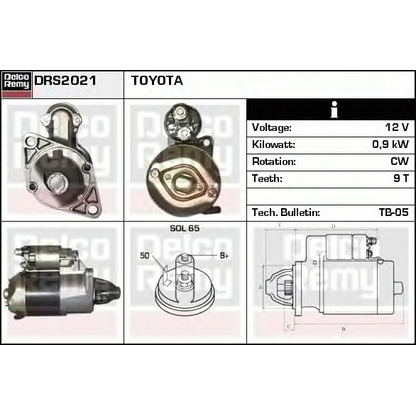 Foto Motor de arranque DELCO REMY DRS2021