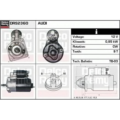 Zdjęcie Rozrusznik DELCO REMY DRS2360