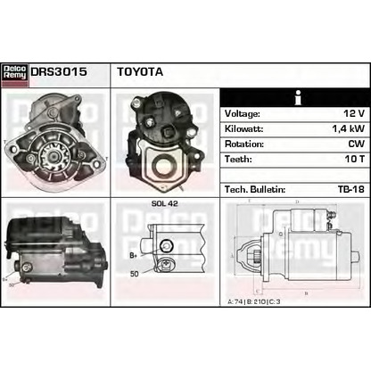 Foto Starter DELCO REMY DRS3015