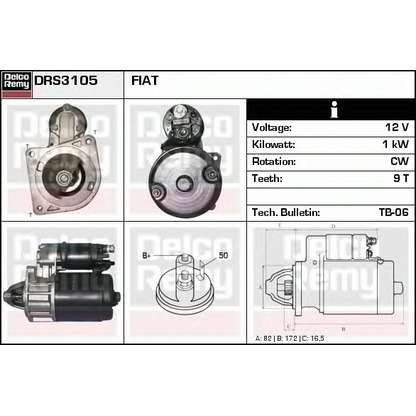 Foto Starter DELCO REMY DRS3105