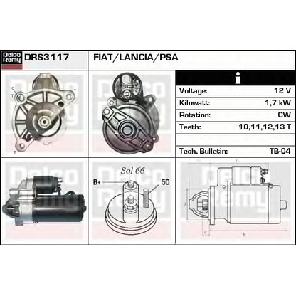 Zdjęcie Rozrusznik DELCO REMY DRS3117