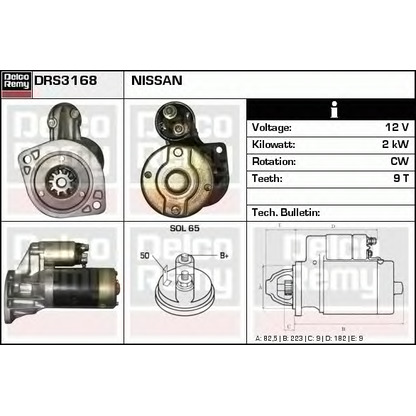 Foto Motor de arranque DELCO REMY DRS3168