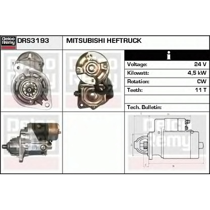 Foto Starter DELCO REMY DRS3193