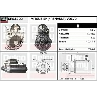 Foto Motorino d'avviamento DELCO REMY DRS3202