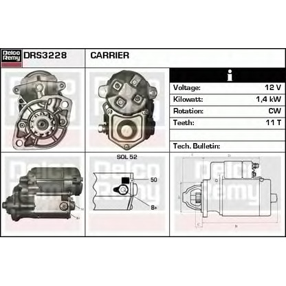 Foto Motorino d'avviamento DELCO REMY DRS3228