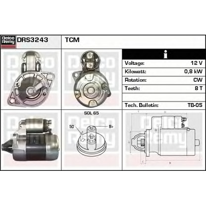 Фото Стартер DELCO REMY DRS3243