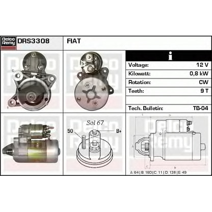 Foto Starter DELCO REMY DRS3308