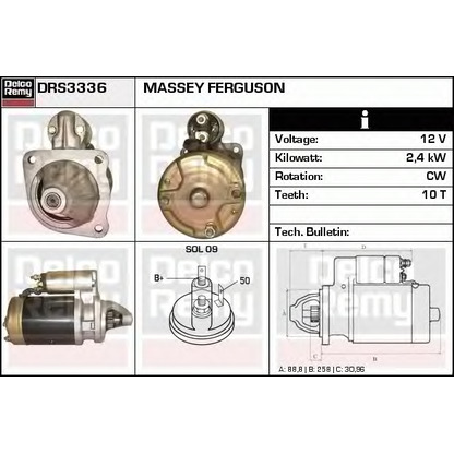 Photo Démarreur DELCO REMY DRS3336