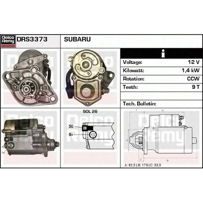 Foto Motor de arranque DELCO REMY DRS3373