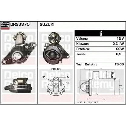 Foto Motor de arranque DELCO REMY DRS3375