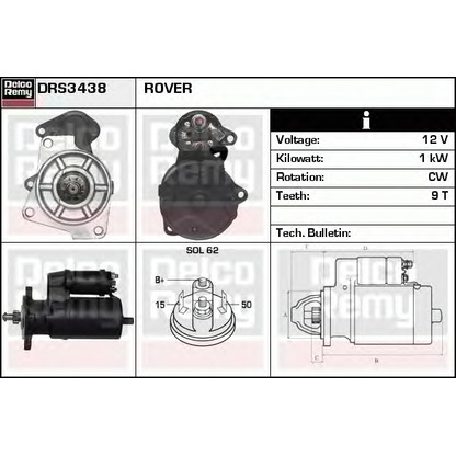 Foto Starter DELCO REMY DRS3438