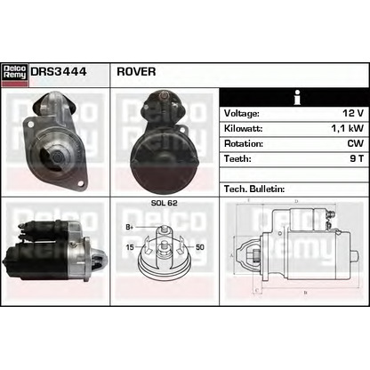 Foto Starter DELCO REMY DRS3444