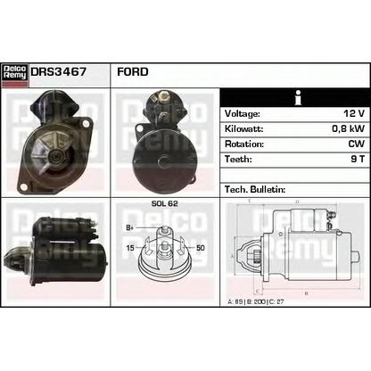 Foto Starter DELCO REMY DRS3467