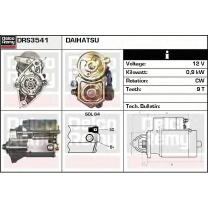 Foto Starter DELCO REMY DRS3541