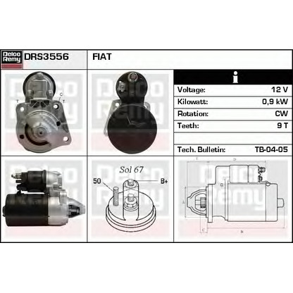 Фото Стартер DELCO REMY DRS3556