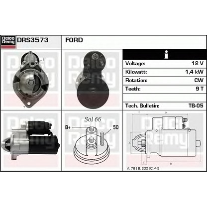 Foto Motorino d'avviamento DELCO REMY DRS3573