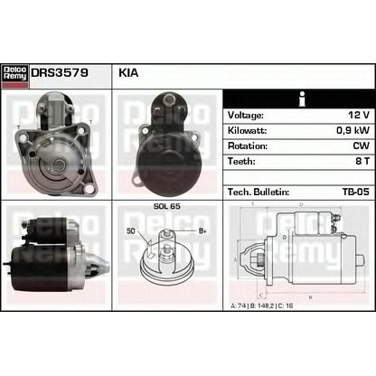 Foto Motorino d'avviamento DELCO REMY DRS3579