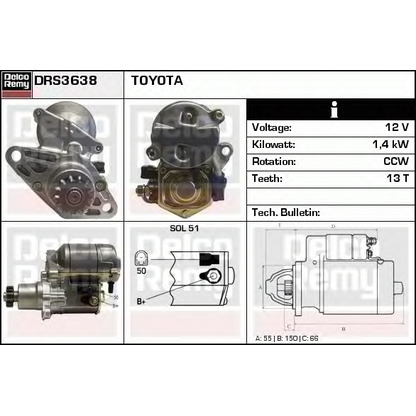 Foto Motorino d'avviamento DELCO REMY DRS3638