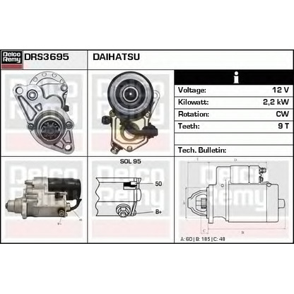 Zdjęcie Rozrusznik DELCO REMY DRS3695