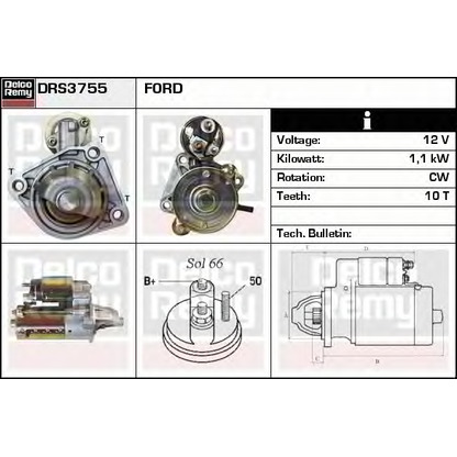 Foto Starter DELCO REMY DRS3755