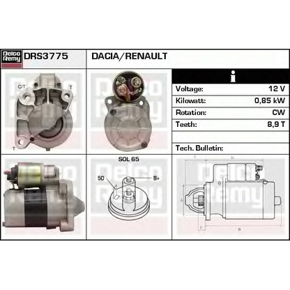 Foto Motorino d'avviamento DELCO REMY DRS3775