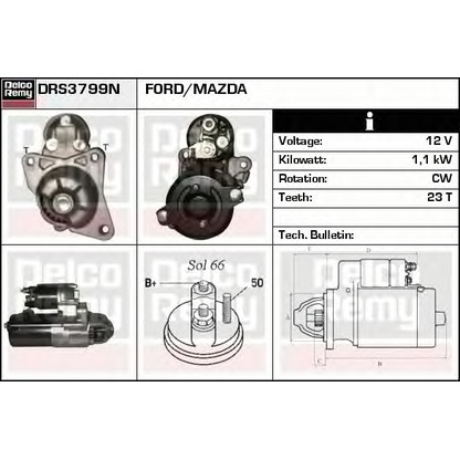 Foto Motorino d'avviamento DELCO REMY DRS3799N