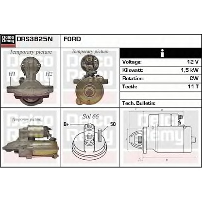 Foto Motor de arranque DELCO REMY DRS3825N