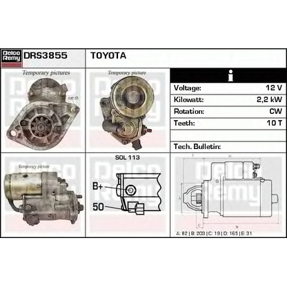 Foto Motorino d'avviamento DELCO REMY DRS3855