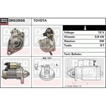 Zdjęcie Rozrusznik DELCO REMY DRS3866