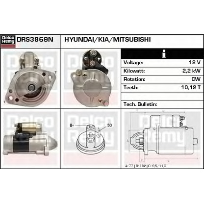 Foto Motorino d'avviamento DELCO REMY DRS3869N