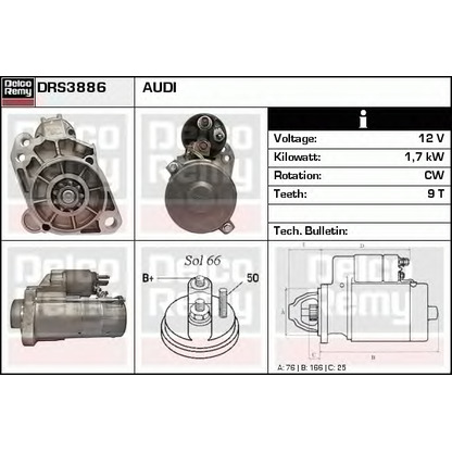 Foto Motorino d'avviamento DELCO REMY DRS3886