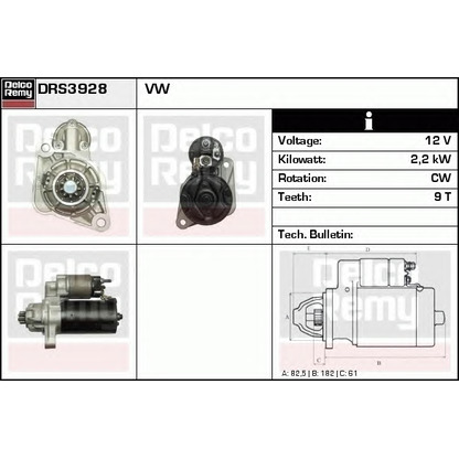 Foto Motorino d'avviamento DELCO REMY DRS3928