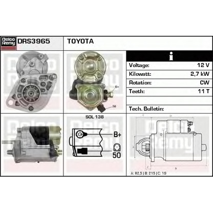 Zdjęcie Rozrusznik DELCO REMY DRS3965