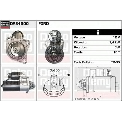 Foto Motor de arranque DELCO REMY DRS4600