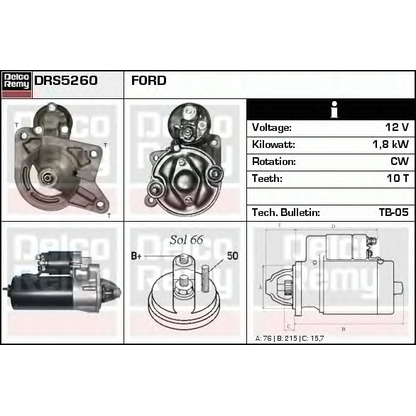 Foto Starter DELCO REMY DRS5260