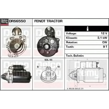 Foto Motor de arranque DELCO REMY DRS6550