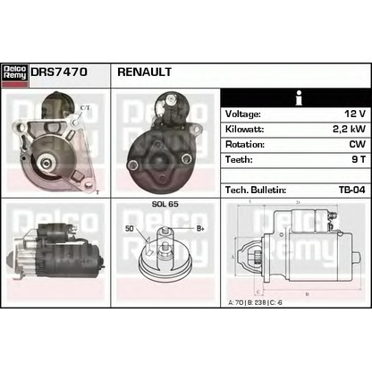 Foto Starter DELCO REMY DRS7470