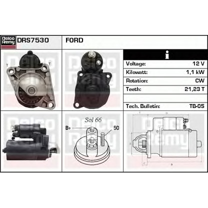 Foto Motorino d'avviamento DELCO REMY DRS7530