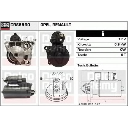 Photo Démarreur DELCO REMY DRS8860