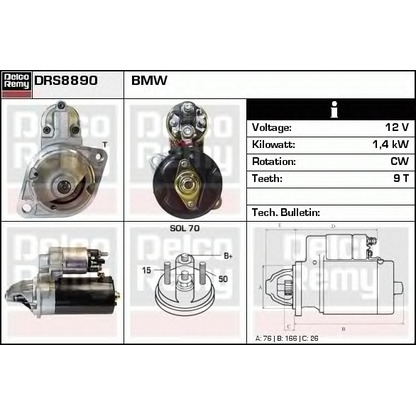 Foto Motorino d'avviamento DELCO REMY DRS8890