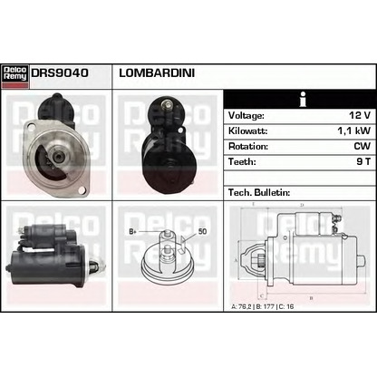 Foto Motorino d'avviamento DELCO REMY DRS9040