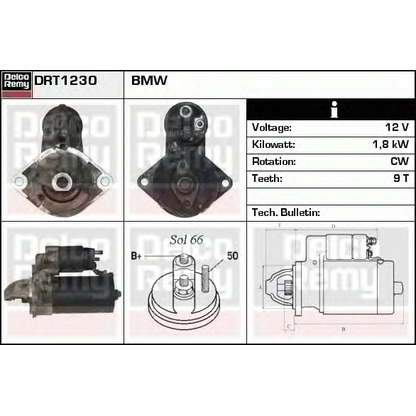 Foto Motorino d'avviamento DELCO REMY DRT1230