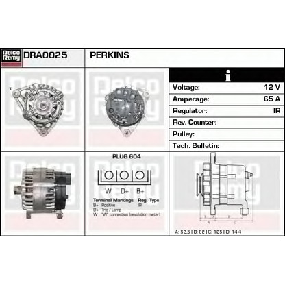 Foto Alternatore DELCO REMY DRA0025