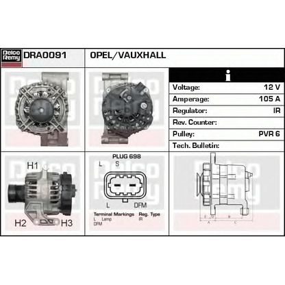 Photo Alternator DELCO REMY DRA0091